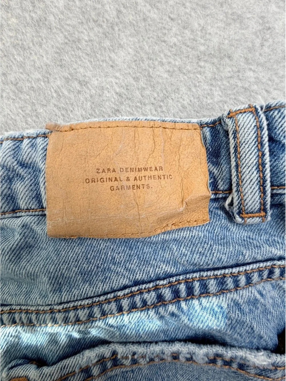 Zara Girls Wide Leg Jeans Size 11-12 Light Wash Blue Denim Youth